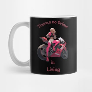 Motorcycle Anime Biker Girl Mug